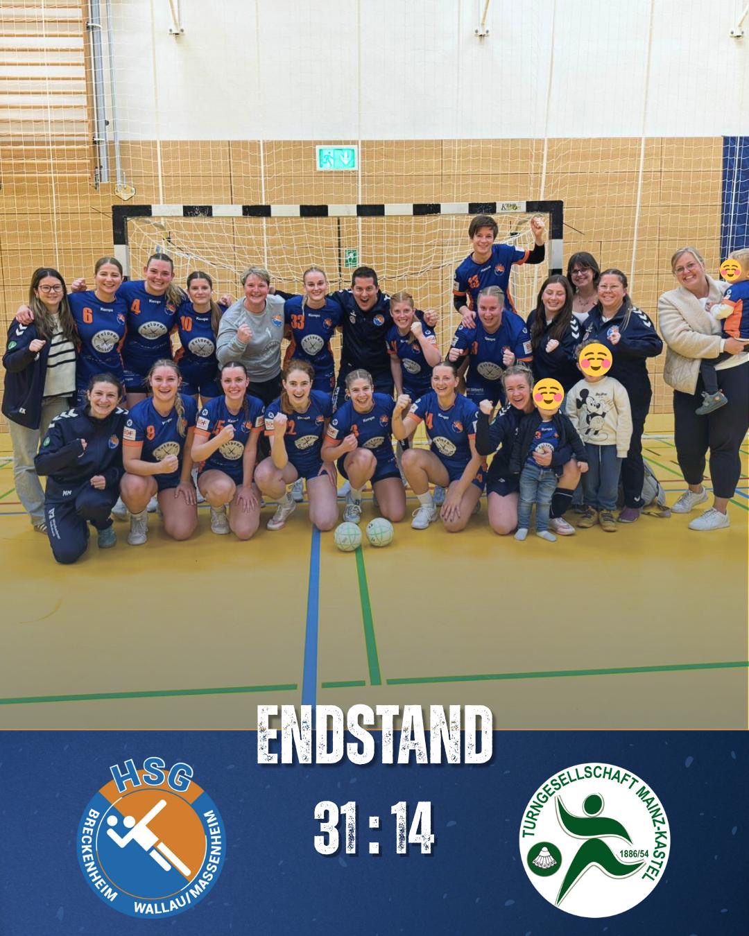 Du betrachtest gerade HSG-Damen feiern klaren Heimsieg gegen Kastel II