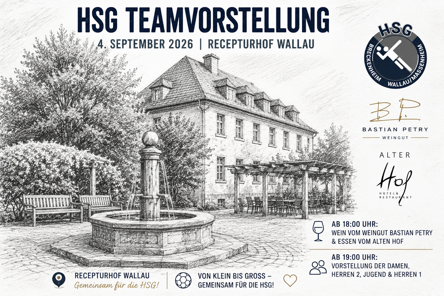 Du betrachtest gerade HSG präsentiert ihre Teams auf dem Recepturhof in Wallau