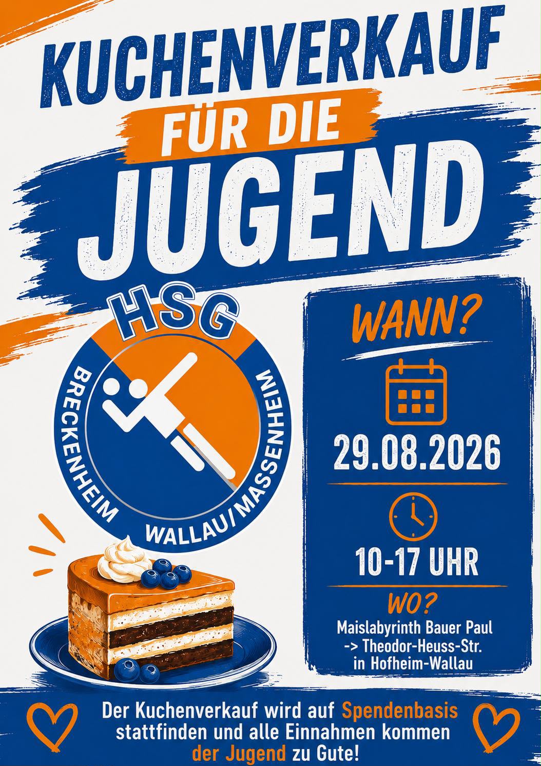 Du betrachtest gerade 🤾‍♂️🤾🏻🤾🏼‍♀️Kommt zur HSG ins Maislabyrinth!!!🍰