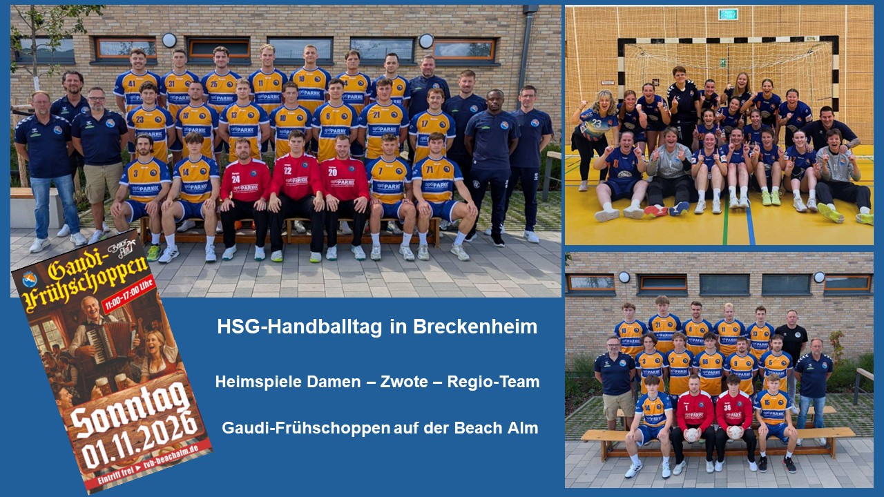 Du betrachtest gerade Handballtag in Breckenheim – Drei Heimspiele und Gaudi-Frühschoppen auf der Beach Alm